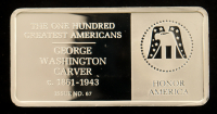 Franklin Mint One Hundred Greatest Americans: George Washington Carver - 500 Grains (1.14 Troy Ounces) Sterling Silver Bullion Bar at PristineAuction.com
