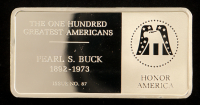 Franklin Mint One Hundred Greatest Americans: Pearl S. Buck - 500 Grains (1.14 Troy Ounces) Sterling Silver Bullion Bar at PristineAuction.com