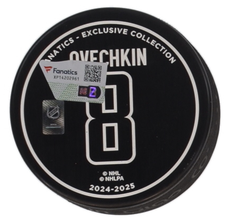 Alexander Ovechkin Signed Capitals Logo All-Time Goals Leader Commemorative Hockey Puck (Fanatics) at PristineAuction.com Alexander Ovechkin Signed Capitals Logo All-Time Goals Leader Commemorative Hockey Puck (Fanatics) at PristineAuction.com