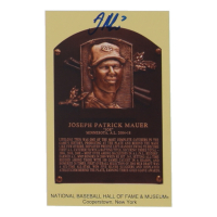 Joe Mauer Signed Hall of Fame Plaque Postcard (JSA) at PristineAuction.com