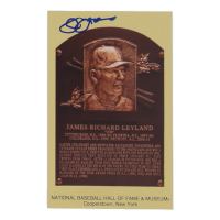 Jim Leyland Signed Hall of Fame Plaque Postcard (JSA) at PristineAuction.com