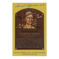 Luis Aparicio Signed Hall of Fame Plaque Postcard (JSA) at PristineAuction.com