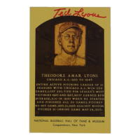 Ted Lyons Signed Hall of Fame Plaque Postcard (JSA) at PristineAuction.com