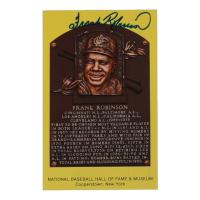 Frank Robinson Signed Hall of Fame Plaque Postcard (JSA) at PristineAuction.com