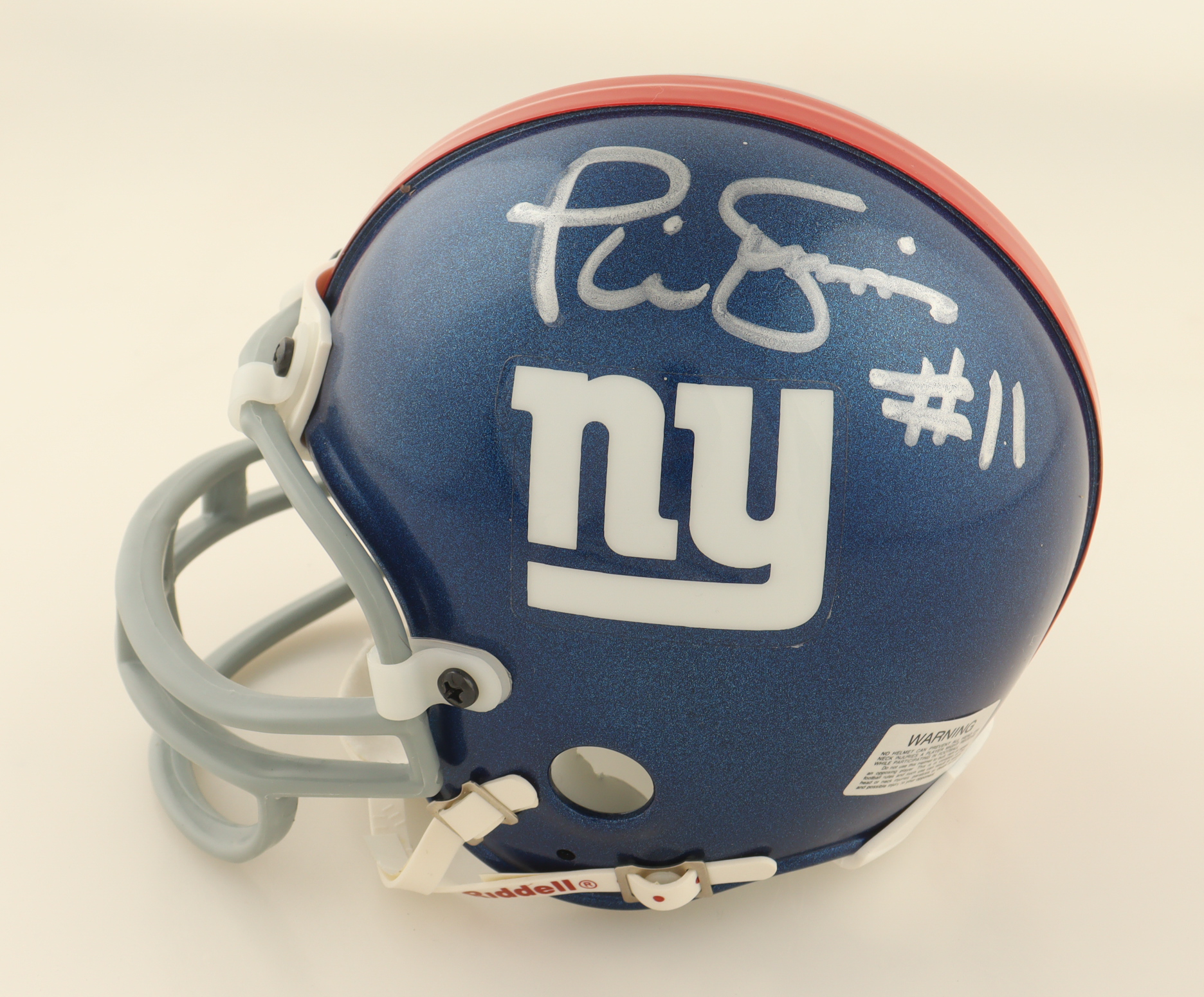 Phil Simms Twice-Signed Giants Throwback Mini Helmet (JSA) at PristineAuction.com Phil Simms Twice-Signed Giants Throwback Mini Helmet (JSA) at PristineAuction.com