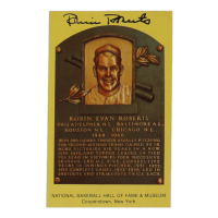Robin Roberts Signed Hall of Fame Plaque Postcard (JSA) at PristineAuction.com