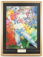 Roger Staubach Signed Cowboys Custom Framed Cut Display with Leroy Neiman Art Print Display (PSA) at PristineAuction.com
