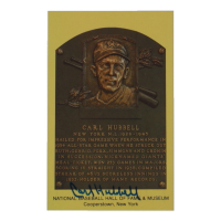 Carl Hubbell Signed Hall of Fame Plaque (JSA) at PristineAuction.com