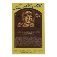 Enos Slaughter Signed Hall of Fame Plaque Postcard (JSA) at PristineAuction.com
