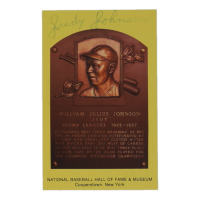 Judy Johnson Signed Hall of Fame Plaque Postcard (JSA) at PristineAuction.com