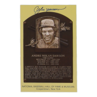 Andre Dawson Signed Hall of Fame Plaque Postcard (JSA) at PristineAuction.com