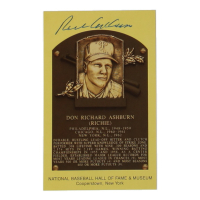 Richie Ashburn Signed Hall of Fame Plaque Postcard (JSA) at PristineAuction.com