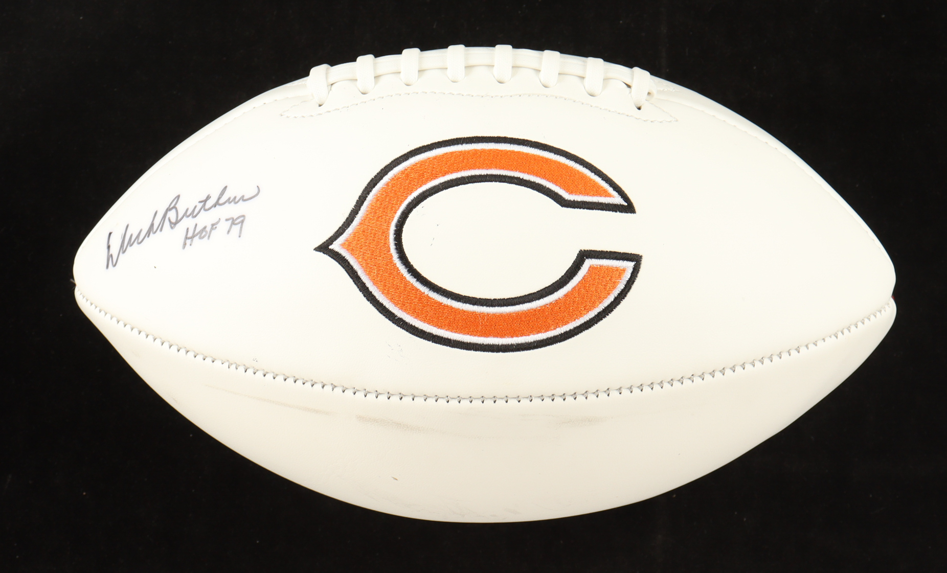 Dick Butkus Signed Bears Logo Football Inscribed "HOF 79" (JSA) at PristineAuction.com Dick Butkus Signed Bears Logo Football Inscribed "HOF 79" (JSA) at PristineAuction.com