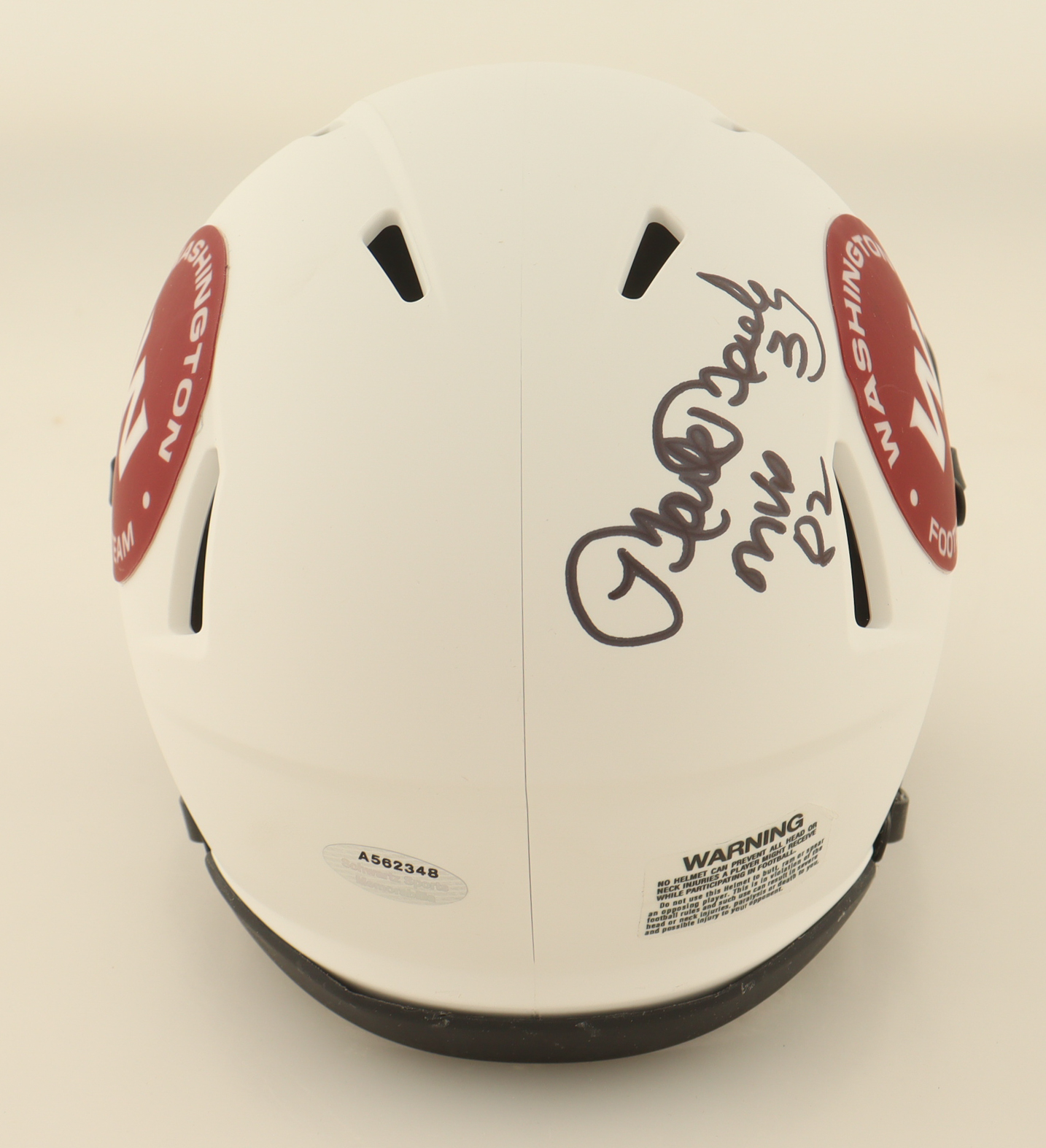 Mark Moseley Signed Washington Lunar Eclipse Alternate Speed Mini Helmet Inscribed "MVP '82" (Schwartz Sports) at PristineAuction.com Mark Moseley Signed Washington Lunar Eclipse Alternate Speed Mini Helmet Inscribed "MVP '82" (Schwartz Sports) at PristineAuction.com