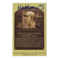 Mike Mussina Signed Hall of Fame Plaque Postcard Inscribed "HOF 19" (JSA) at PristineAuction.com