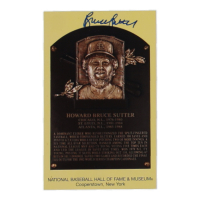 Bruce Sutter Signed Hall of Fame Plaque Postcard (JSA) at PristineAuction.com