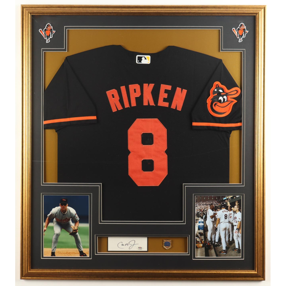 Cal Ripken Jr. Signed Custom Framed Cut Display with Jersey & Hall of ...