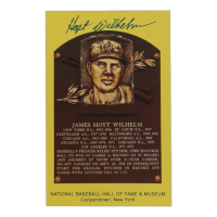 Hoyt Wilhelm Signed Hall of Fame Plaque Postcard (JSA) at PristineAuction.com