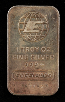 Engelhard 1oz .999+ Silver Bar - Vintage 1980's "Wide E" No MC Logo Back at PristineAuction.com