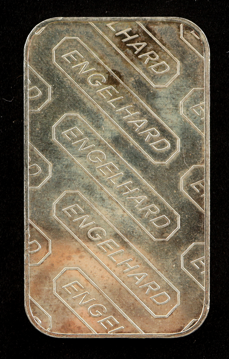 Engelhard 1oz .999+ Silver Bar - Vintage 1980's "Big E" Logo Back at PristineAuction.com Engelhard 1oz .999+ Silver Bar - Vintage 1980's "Big E" Logo Back at PristineAuction.com