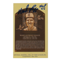 Wade Boggs Signed Hall of Fame Plaque Postcard Inscribed "HOF 05" (JSA) at PristineAuction.com