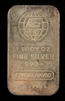 Engelhard 1oz .999+ Silver Bar - Vintage 1980's "Wide E" with MC Logo Back at PristineAuction.com