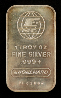 Engelhard 1oz .999+ Silver Bar - Vintage 1980's "Wide E" with MC Logo Back at PristineAuction.com