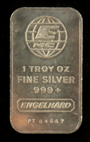 Engelhard 1oz .999+ Silver Bar - Vintage 1980's "Wide E" with MC Logo Back at PristineAuction.com