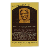 Rube Marquard Signed Hall of Fame Plaque Postcard (JSA) at PristineAuction.com