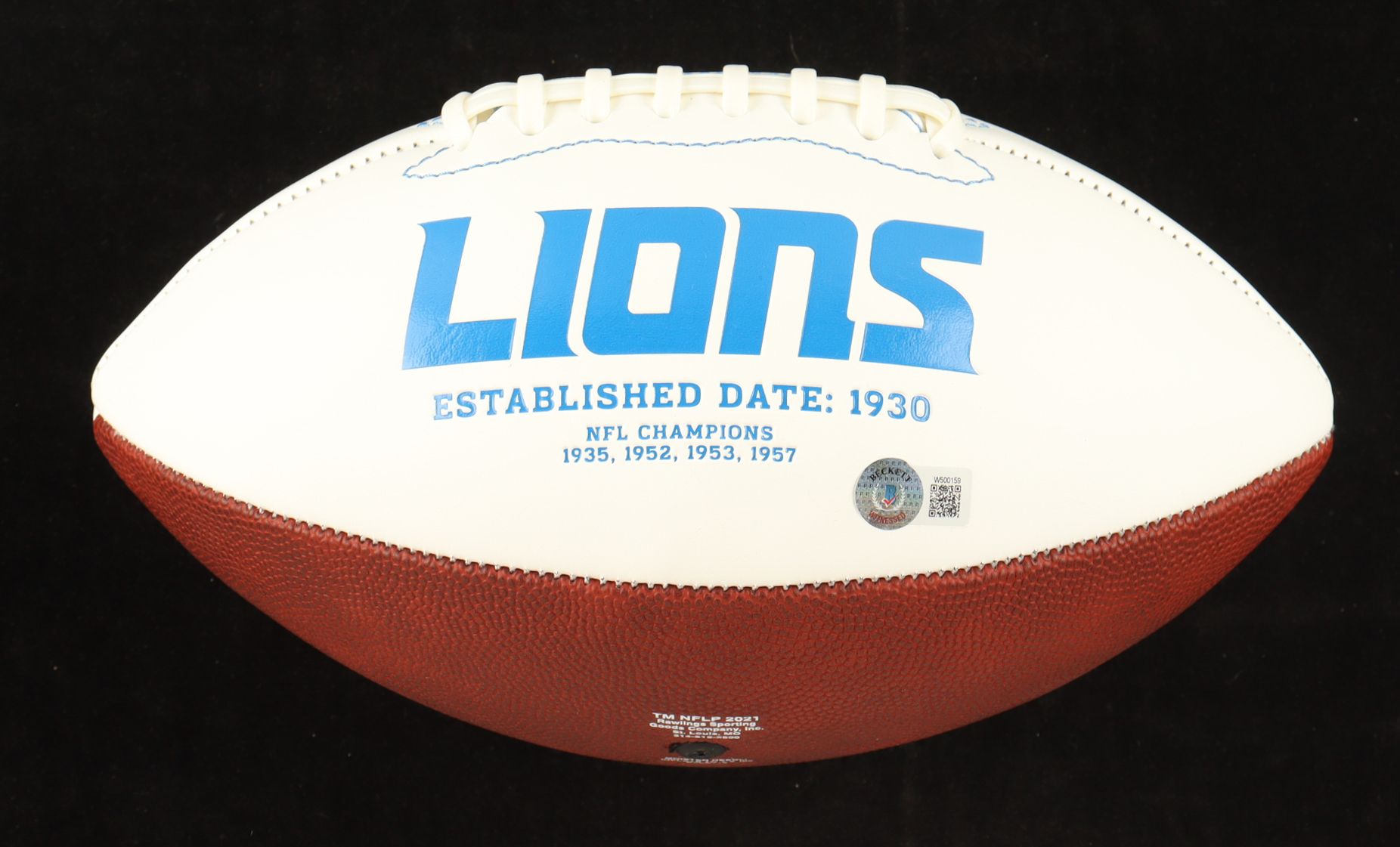Aidan Hutchinson Signed Lions Logo Football (Beckett) at PristineAuction.com Aidan Hutchinson Signed Lions Logo Football (Beckett) at PristineAuction.com