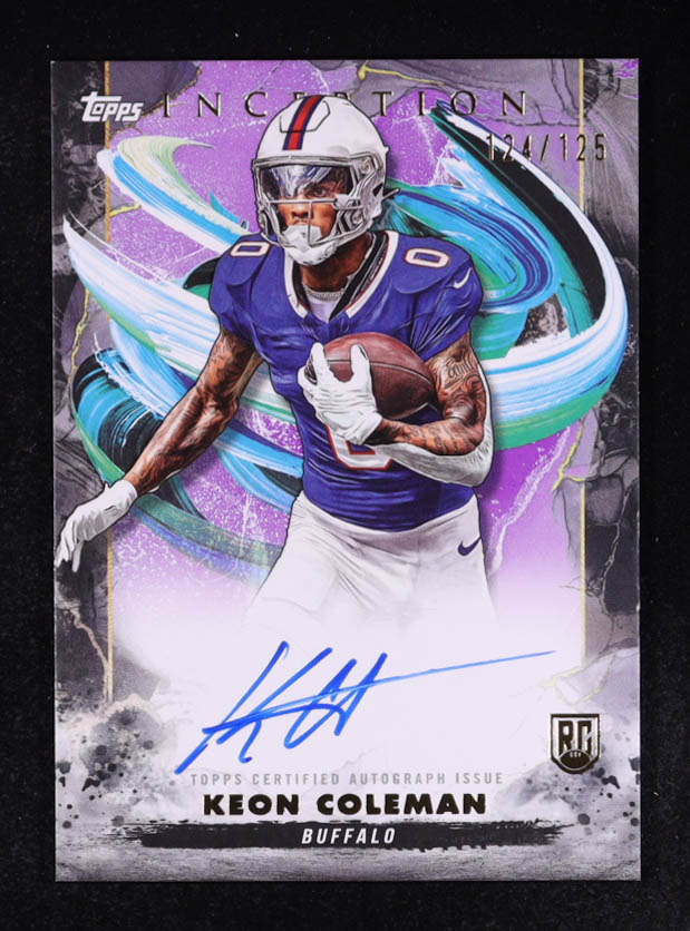 Keon Coleman 2024 Topps Inception Autograph #RA-KC RC #124/125 at PristineAuction.com Keon Coleman 2024 Topps Inception Autograph #RA-KC RC #124/125 at PristineAuction.com