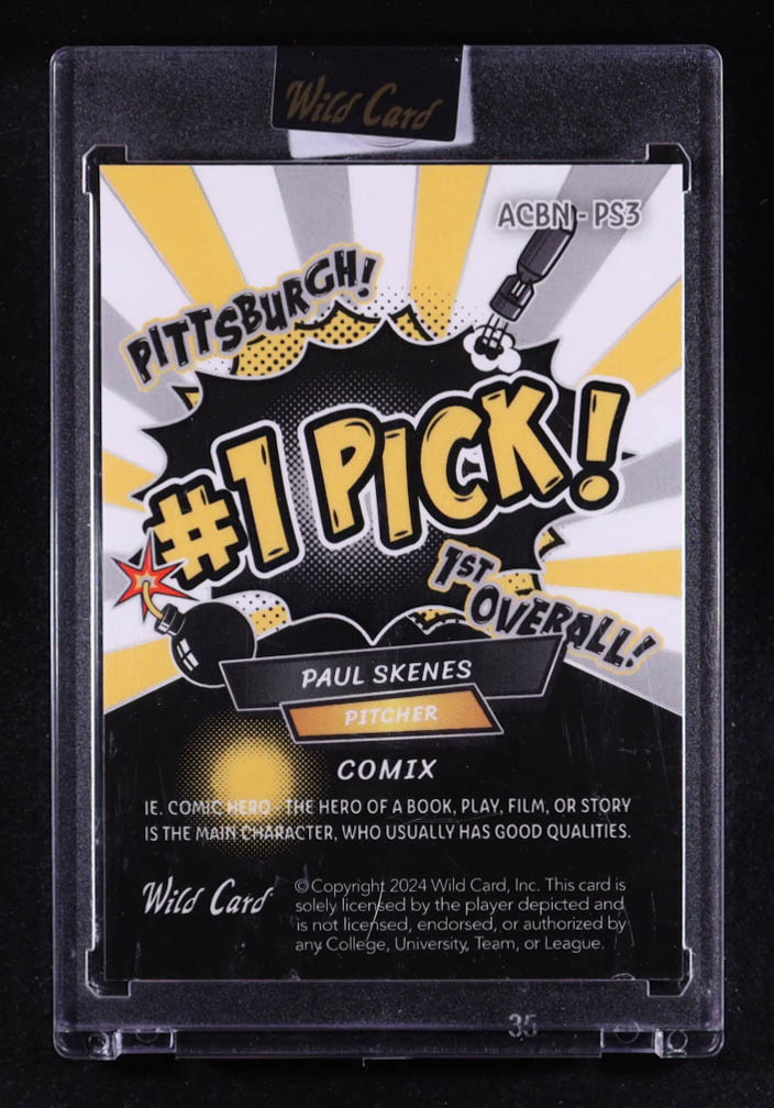 Paul Skenes 2024 Wild Card Alumination Comix #1 Pick! Yellow and Silver Holo #PS3 RC #24/30 at PristineAuction.com Paul Skenes 2024 Wild Card Alumination Comix #1 Pick! Yellow and Silver Holo #PS3 RC #24/30 at PristineAuction.com