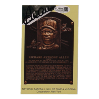 Dick Allen Signed Cut on Hall Of Fame Plaque Postcard (JSA) at PristineAuction.com