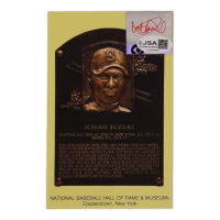 Ichiro Suzuki Signed Cut on Hall Of Fame Plaque Postcard (JSA) at PristineAuction.com