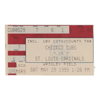 Chicago Cubs 1999 Game Ticket at PristineAuction.com