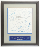 "Baseball Hall of Famers & Stars" Custom Framed Photo Display Signed By (33) With Carl Yastrzemski, Tommy John, Duke Snider, Lou Brock (PSA) at PristineAuction.com