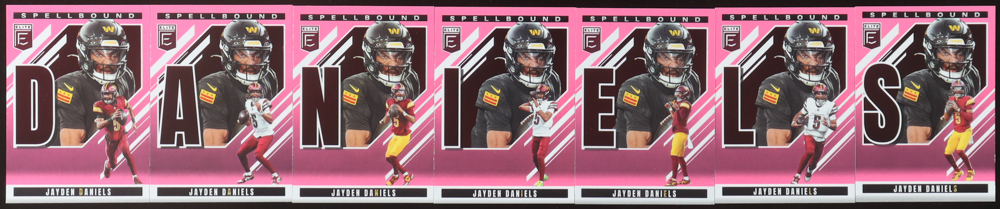 Jayden Daniels 2025 Elite Pink Spellbound Set of (7) Cards at PristineAuction.com Jayden Daniels 2025 Elite Pink Spellbound Set of (7) Cards at PristineAuction.com