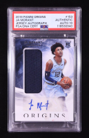 Ja Morant Signed 2019 Panini Origins Jersey Autograph #153 RC (PSA | Autograph Graded PSA 10) at PristineAuction.com