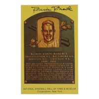 Robin Roberts Signed Hall of Fame Plaque Postcard (JSA) at PristineAuction.com