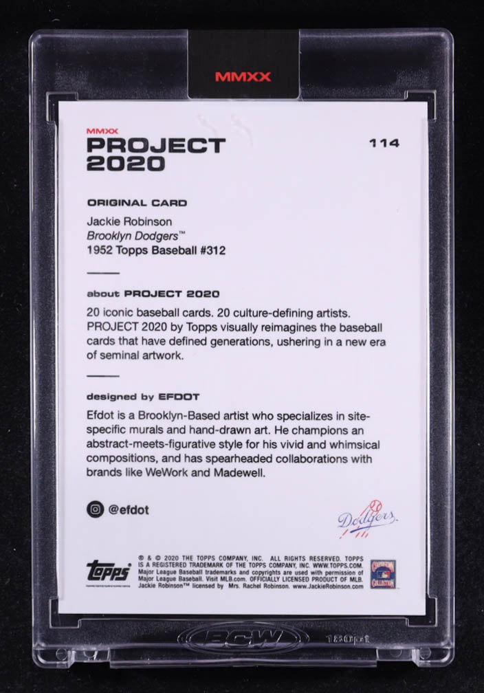 Jackie Robinson 2020 Topps Project 2020 #114 / Efdot at PristineAuction.com Jackie Robinson 2020 Topps Project 2020 #114 / Efdot at PristineAuction.com