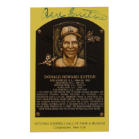Don Sutton Signed Hall of Fame Plaque Postcard (JSA) at PristineAuction.com