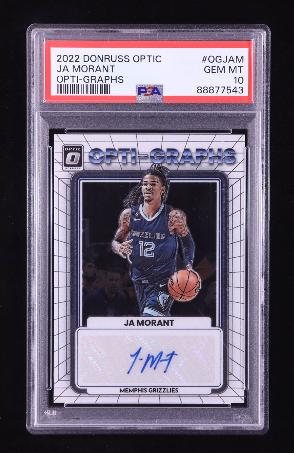 Ja Morant 2022-23 Panini Donruss Optic Opti-Graphs #OG-JAM #10/25 (PSA 10) at PristineAuction.com Ja Morant 2022-23 Panini Donruss Optic Opti-Graphs #OG-JAM #10/25 (PSA 10) at PristineAuction.com