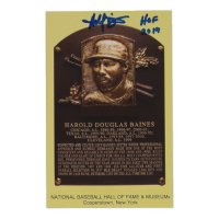 Harold Baines Signed Hall of Fame Plaque Postcard Inscribed "HOF 2019" (JSA) at PristineAuction.com