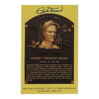 Bobby Doerr Signed Hall of Fame Plaque Postcard (JSA) at PristineAuction.com