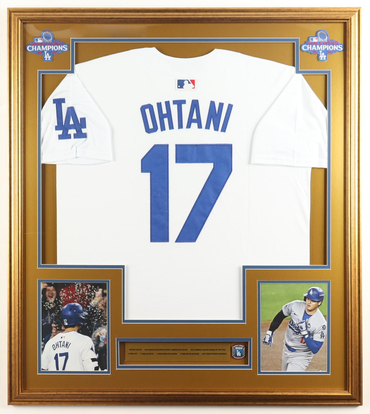 Shohei Ohtani Custom Framed Jersey Display With World Series Ring at PristineAuction.com Shohei Ohtani Custom Framed Jersey Display With World Series Ring at PristineAuction.com