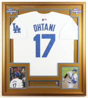 Shohei Ohtani Custom Framed Jersey Display With World Series Ring at PristineAuction.com