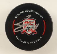 Seth Jarvis Signed Hurricanes Logo Hockey Puck (PSA) at PristineAuction.com