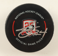 Seth Jarvis Signed Hurricanes Logo Hockey Puck (PSA) at PristineAuction.com