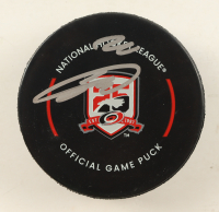 Sebastian Aho Signed Hurricanes Logo Hockey Puck (PSA) at PristineAuction.com