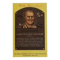 Albert "Happy" Chandler Signed Hall of Fame Plaque Postcard (JSA) at PristineAuction.com